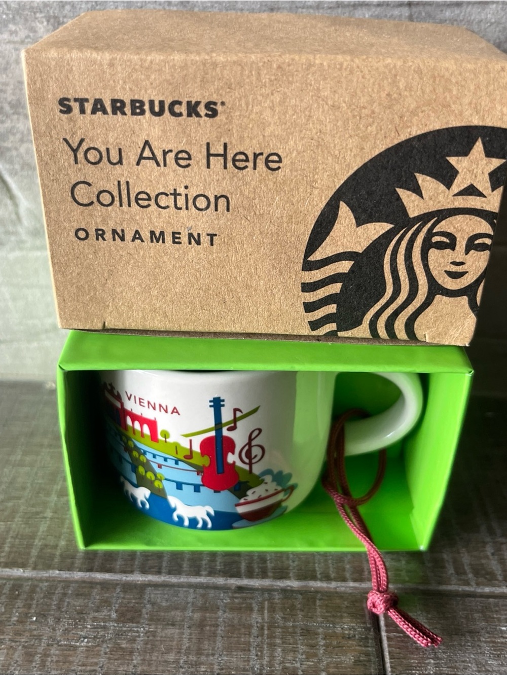 New In Box Starbucks Austria You Are Here Collection Mini Espresso/ornament 2 oz